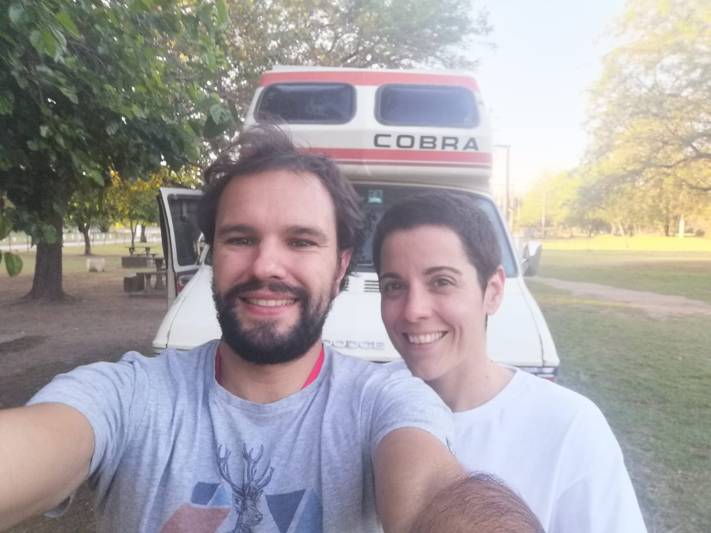 Carlos y yo en el Camping municipal